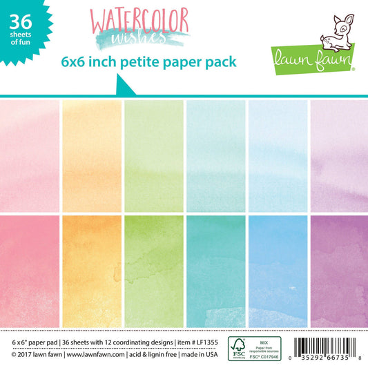 Lawn Fawn Petite Paper Pack - Watercolor Wishes
