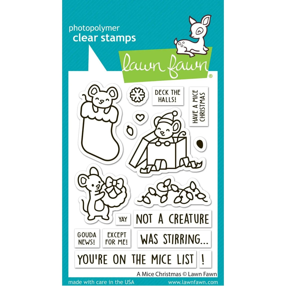 Lawn Fawn Clear Stamps - A Mice Christmas