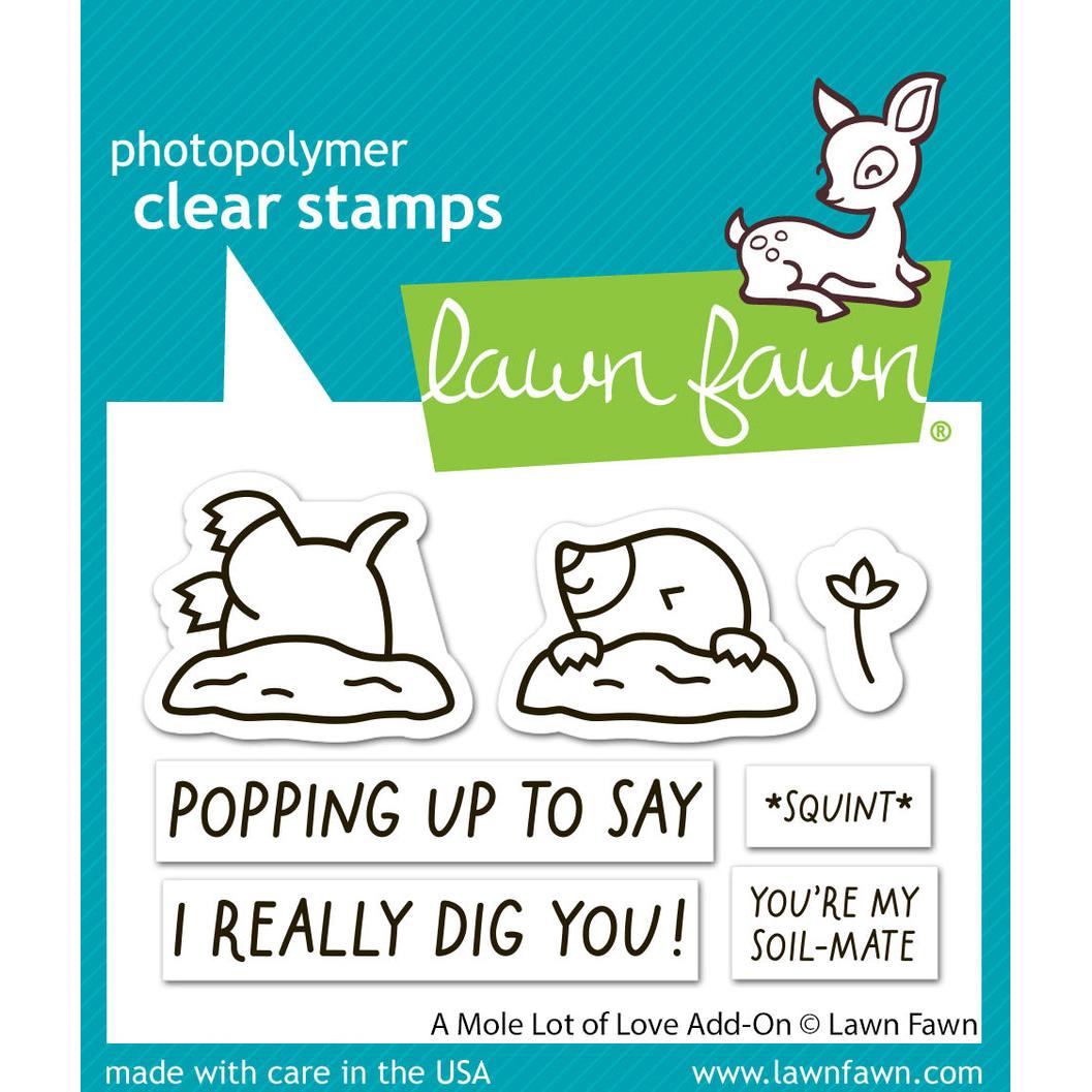 Lawn Fawn Clear Stamps - A Mole Lot of Love Add-On
