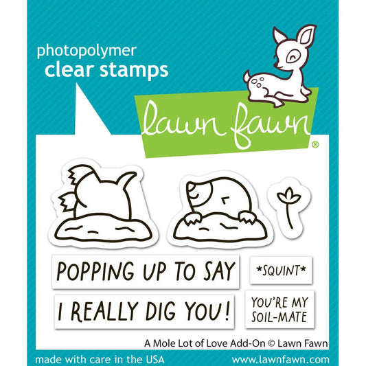 Lawn Fawn Clear Stamps - A Mole Lot of Love Add-On