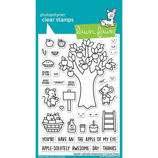 Lawn Fawn Clear Stamps - Apple-solutely Awesome