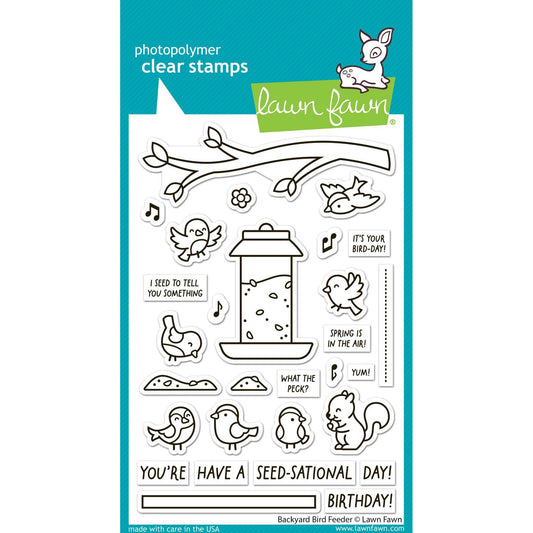 Lawn Fawn Clear Stamps - Backyard Bird Feeder