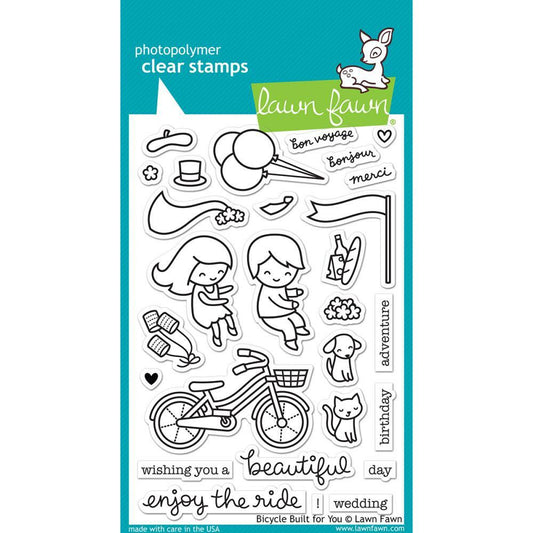 Lawn Fawn Clear Stamps - Bicycle Built for You