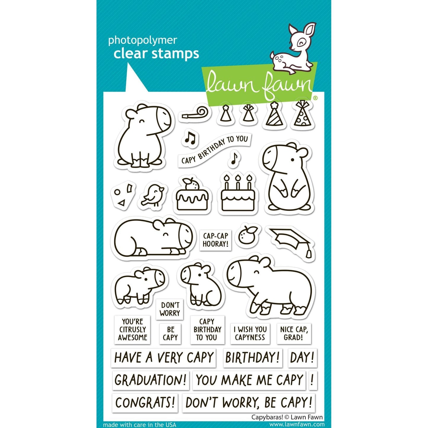 Lawn Fawn Clear Stamps - Capybaras!
