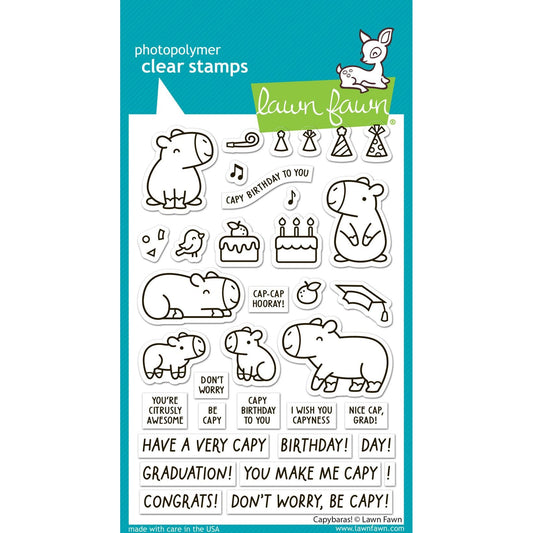 Lawn Fawn Clear Stamps - Capybaras!