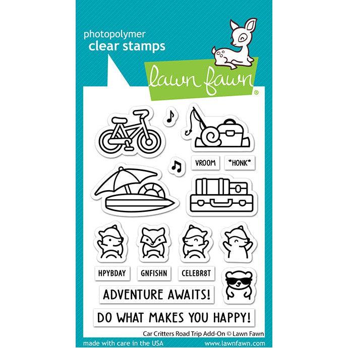 Lawn Fawn Clear Stamps - Car Critters Road Trip Add-On