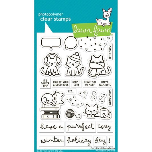 Lawn Fawn Clear Stamps - Cozy Cats