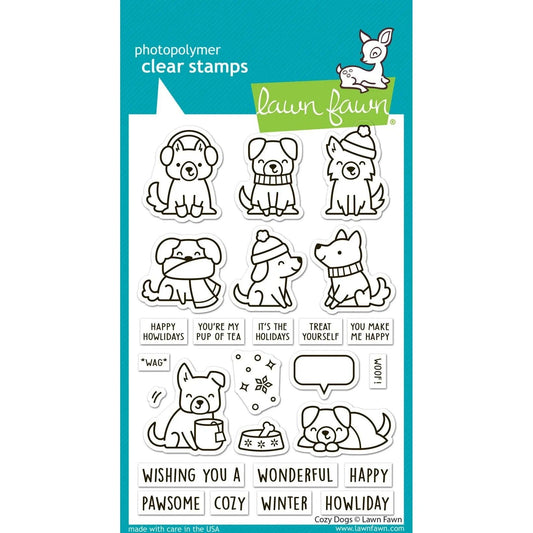 Lawn Fawn Clear Stamps - Cozy Dogs