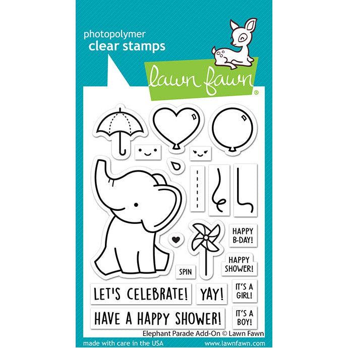 Lawn Fawn Clear Stamps - Elephant Parade Add-On