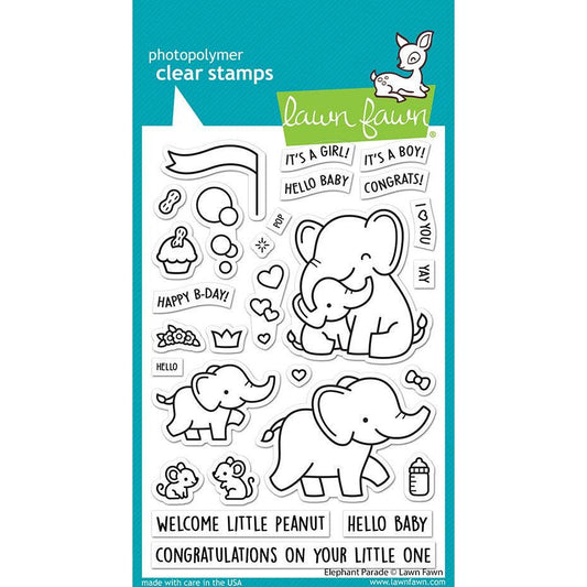 Lawn Fawn Clear Stamps - Elephant Parade