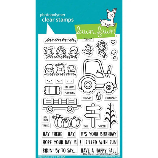Lawn Fawn Clear Stamps - Hay There, Hayrides!