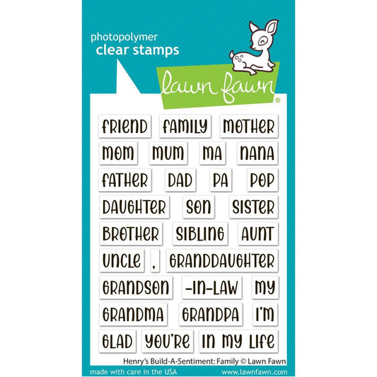 Lawn Fawn Clear Stamps - Henry'S Build-A-Sentiment: Family
