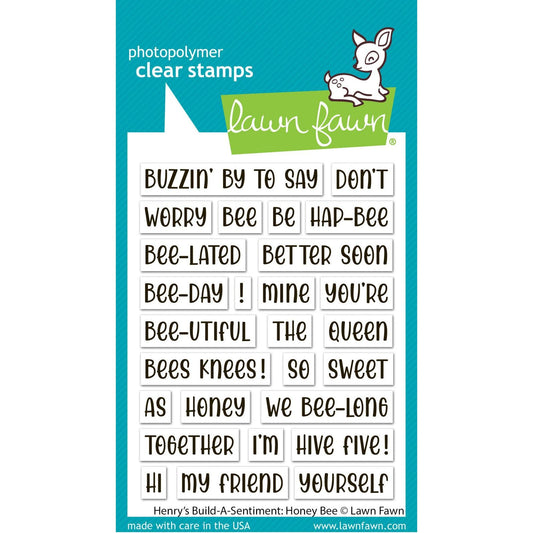 Lawn Fawn Clear Stamps - Henry'S Build-A-Sentiment: Honey Bee