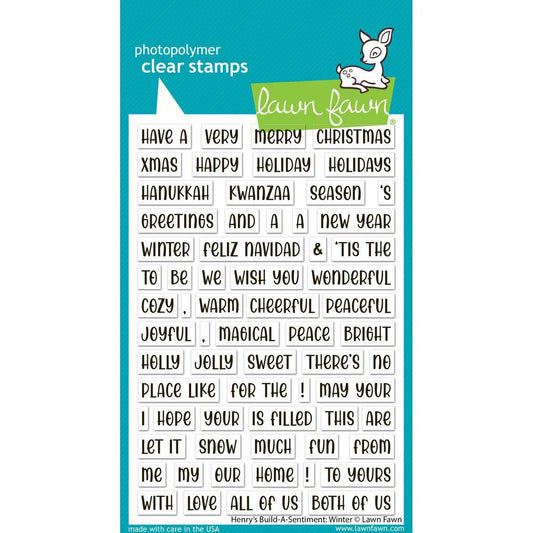 Lawn Fawn Clear Stamps - Henry'S Build-A-Sentiment: Winter