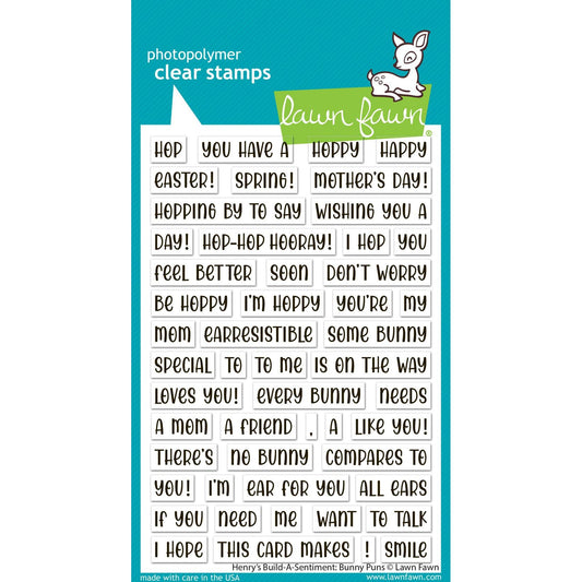 Lawn Fawn Lawn Cuts - Henry's Build-A-Sentiment: Bunny Puns