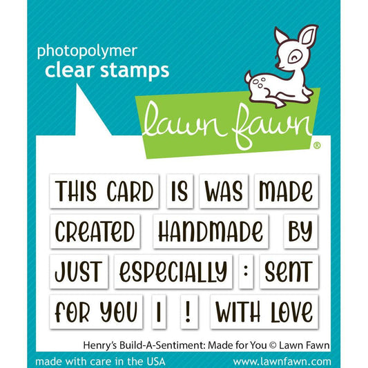 Lawn Fawn Clear Stamps - Henry's Build-A-Sentiment: Made For You