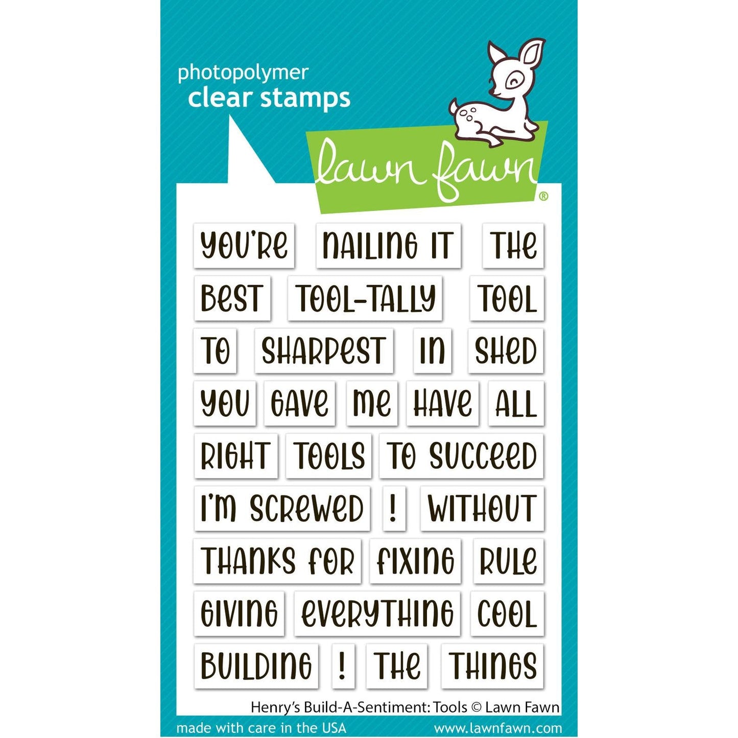 Lawn Fawn Clear Stamps - Henry's Build-A-Sentiment: Tools
