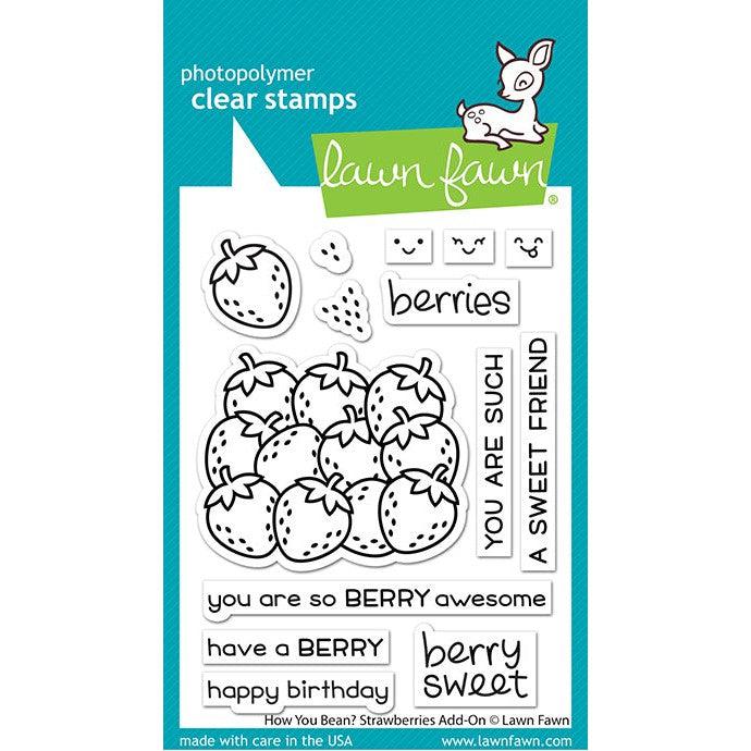 Lawn Fawn Clear Stamps - How You Bean? Strawberries Add-On