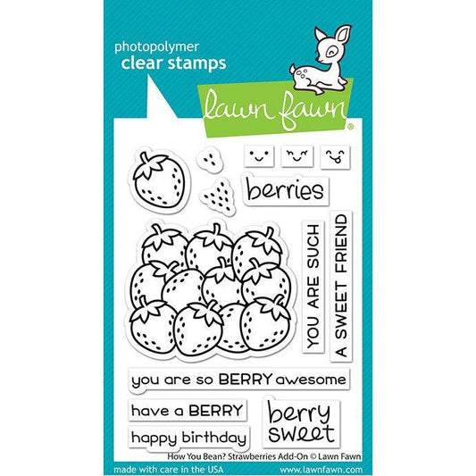 Lawn Fawn Clear Stamps - How You Bean? Strawberries Add-On