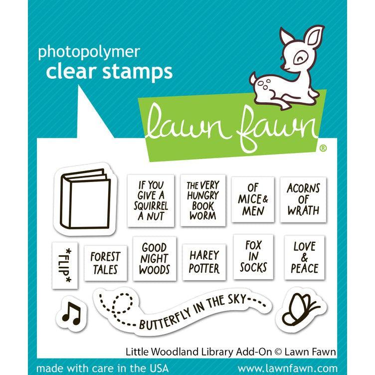 Lawn Fawn Clear Stamps - Little Woodland Library Add-On