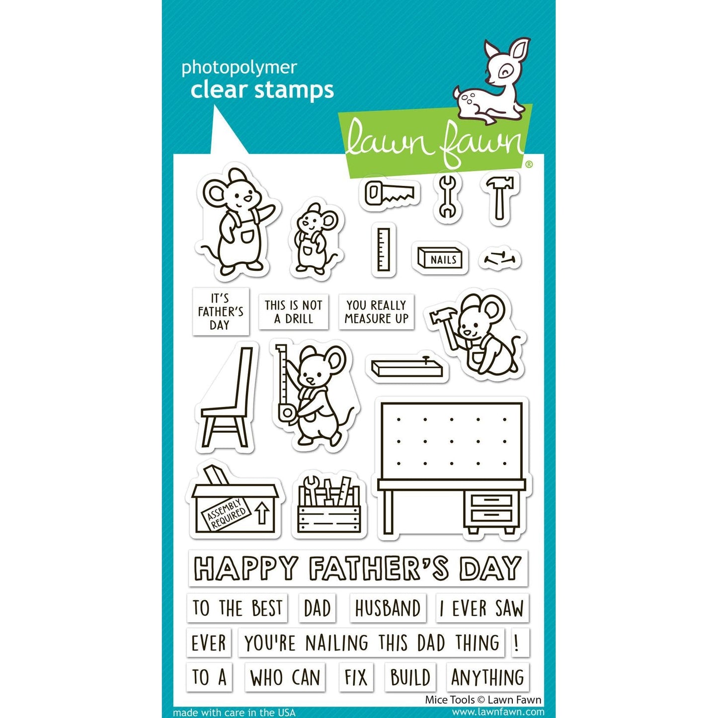 Lawn Fawn Clear Stamps - Mice Tools