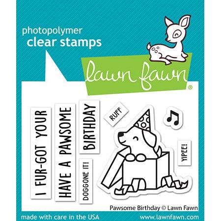 Lawn Fawn Clear Stamps - Pawsome Birthday