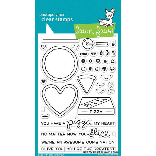 Lawn Fawn Clear Stamps - Pizza My Heart