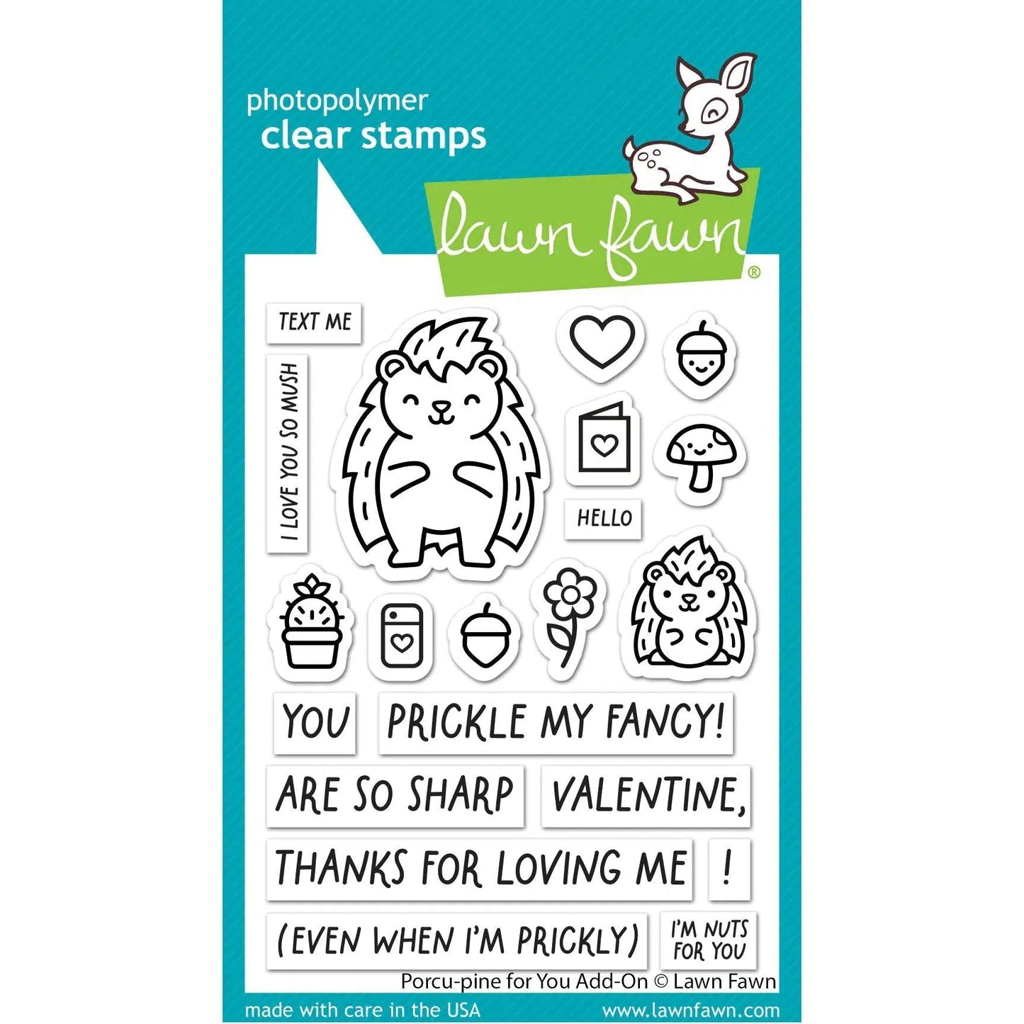 Lawn Fawn Clear Stamps - Porcu-pine for You Add-On