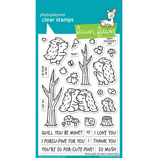 Lawn Fawn Clear Stamps - Porcu-pine for You