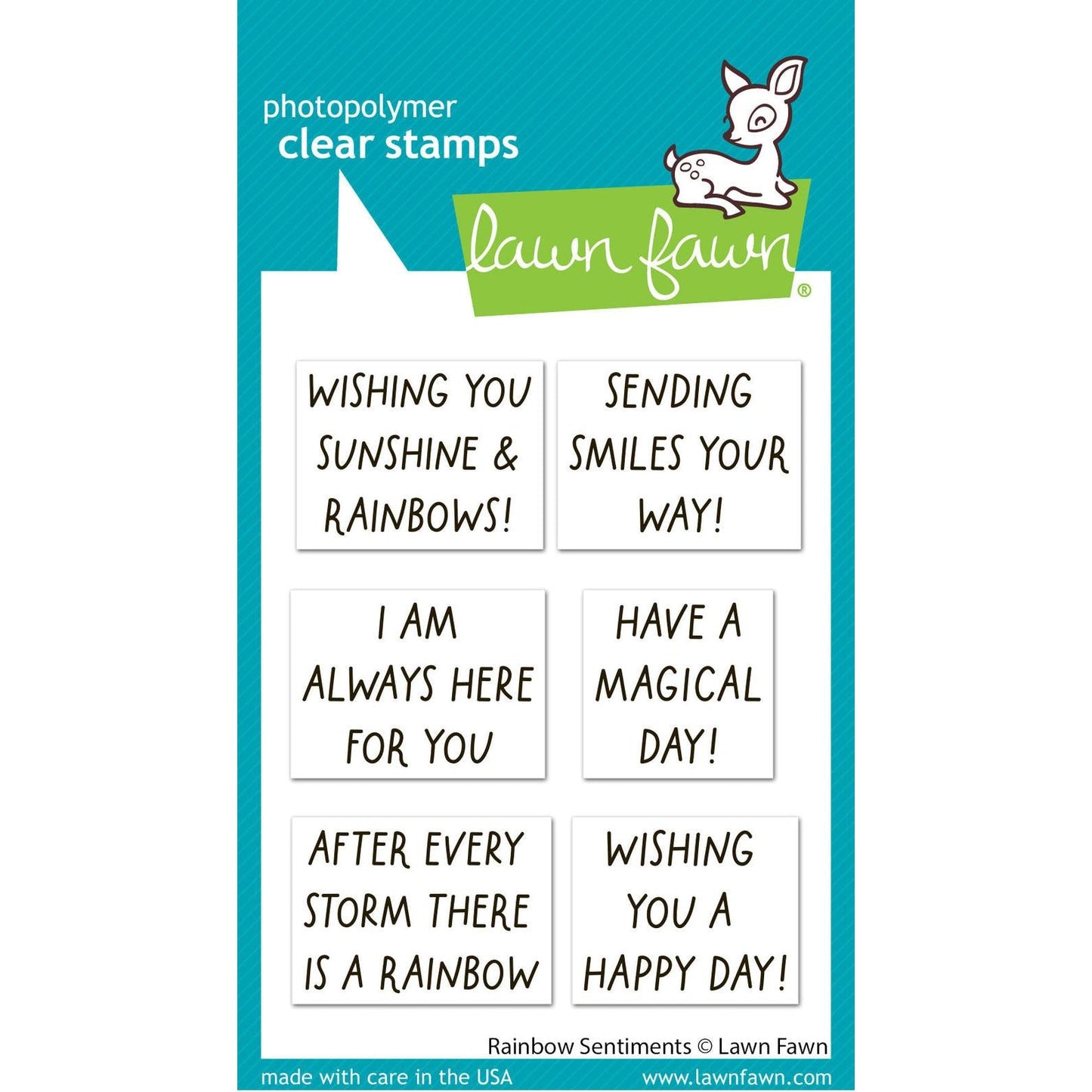 Lawn Fawn Clear Stamps - Rainbow Sentiments