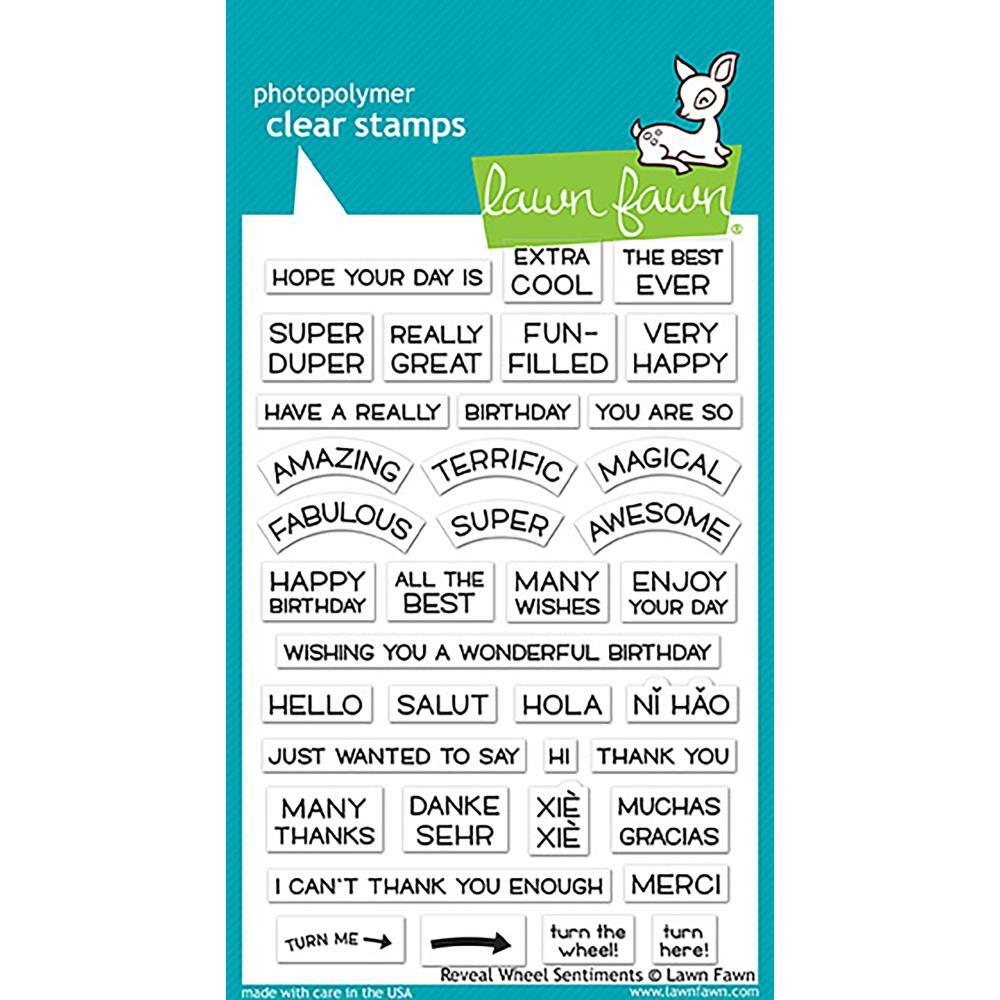 Lawn Fawn Clear Stamps - Reveal Wheel Sentiments
