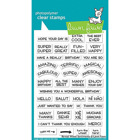 Lawn Fawn Clear Stamps - Reveal Wheel Sentiments
