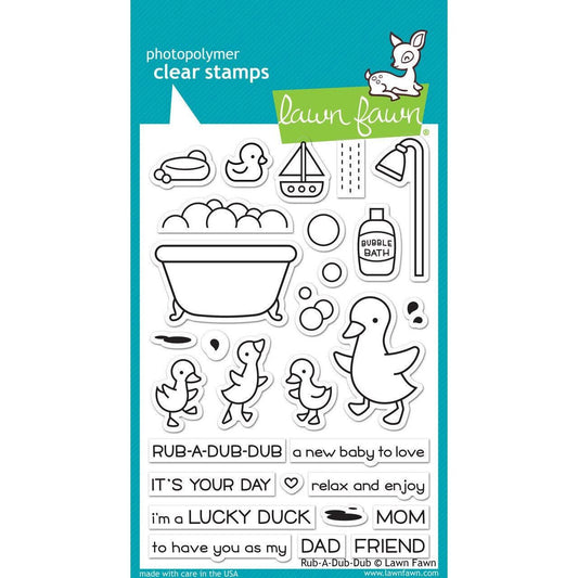 Lawn Fawn Clear Stamps - Rub-A-Dub-Dub