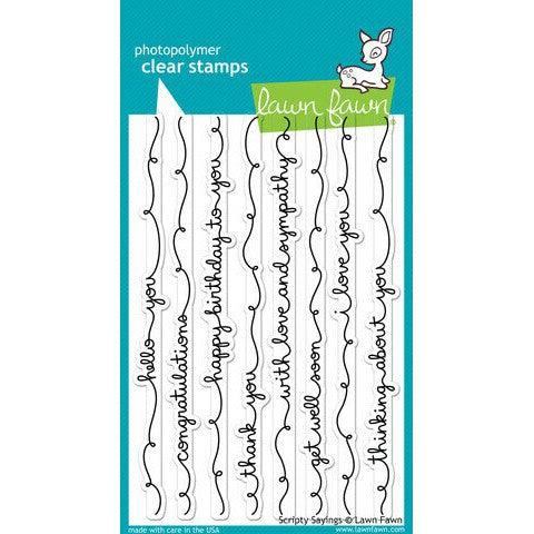Lawn Fawn Clear Stamps - Scripty Sayings