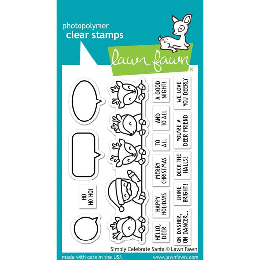 Lawn Fawn Clear Stamps - Simply Celebrate Santa