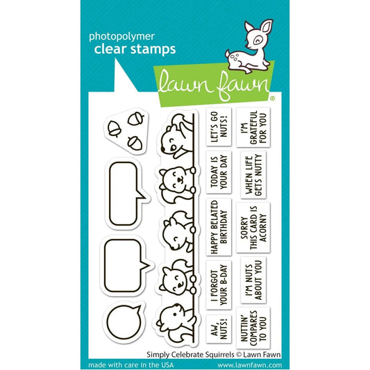 Lawn Fawn Clear Stamps - Simply Celebrate Squirrels