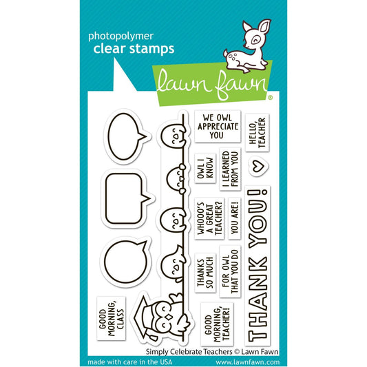 Lawn Fawn Clear Stamps - Simply Celebrate Teachers