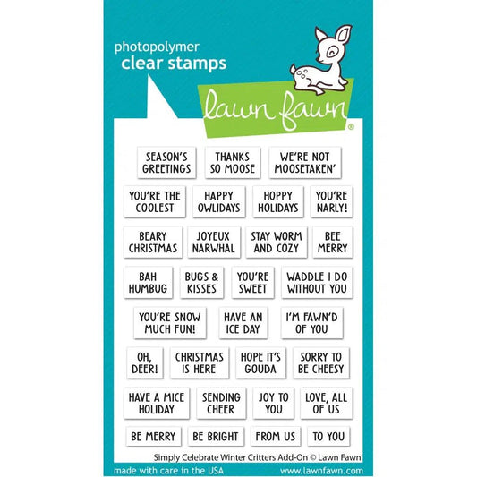 Lawn Fawn Clear Stamps - Simply Celebrate Winter Critters Add-On