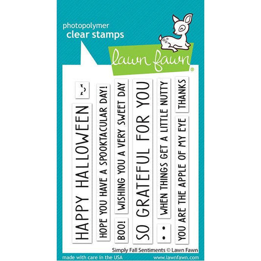 Lawn Fawn Clear Stamps - Simply Fall Sentiments