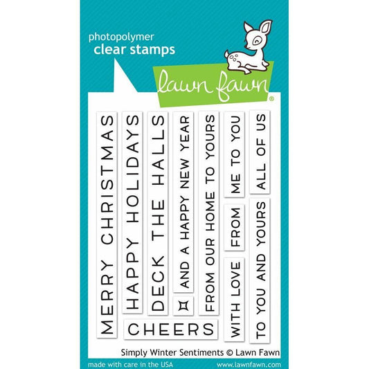 Lawn Fawn Clear Stamps - Simply Winter Sentiments