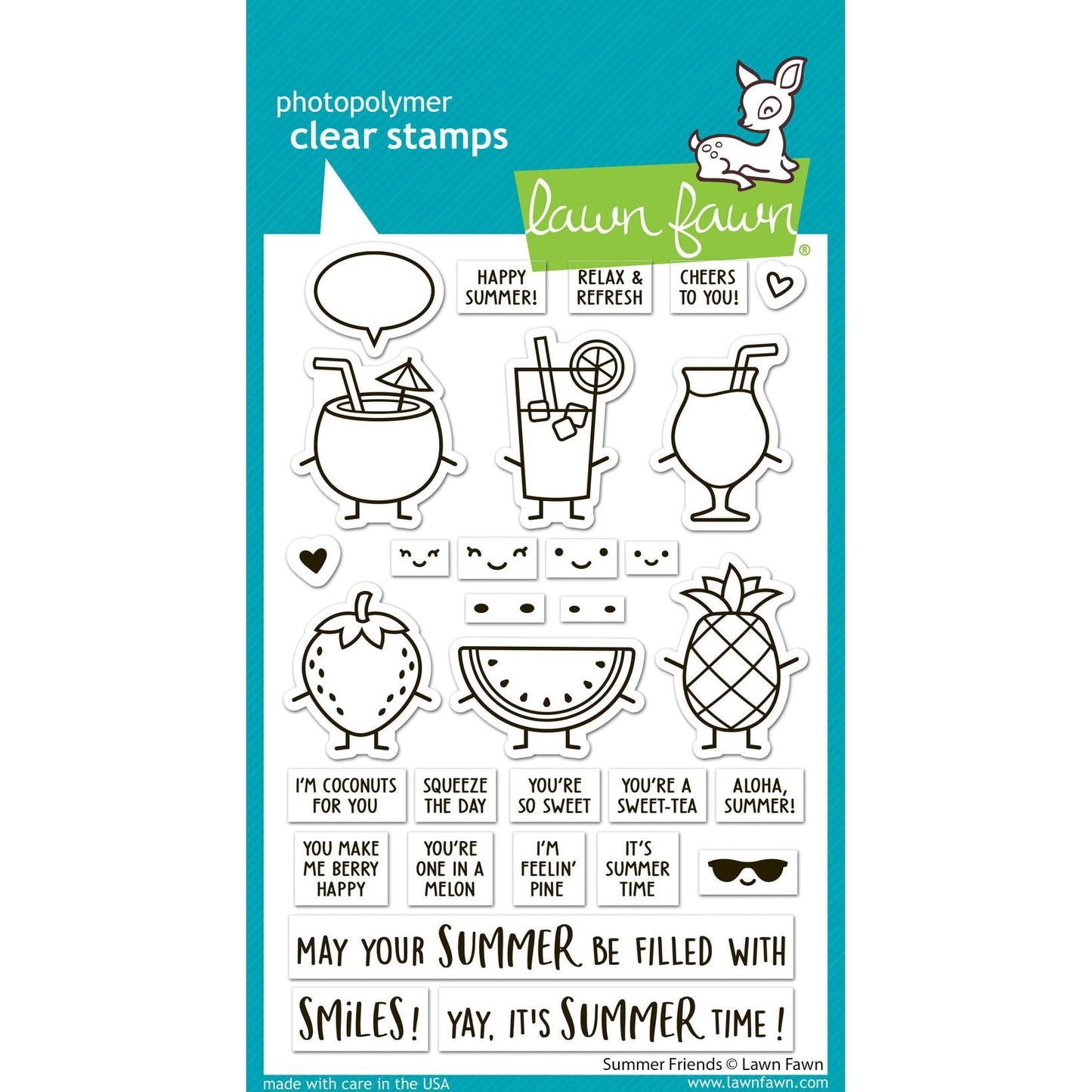 Lawn Fawn Clear Stamps - Summer Friends