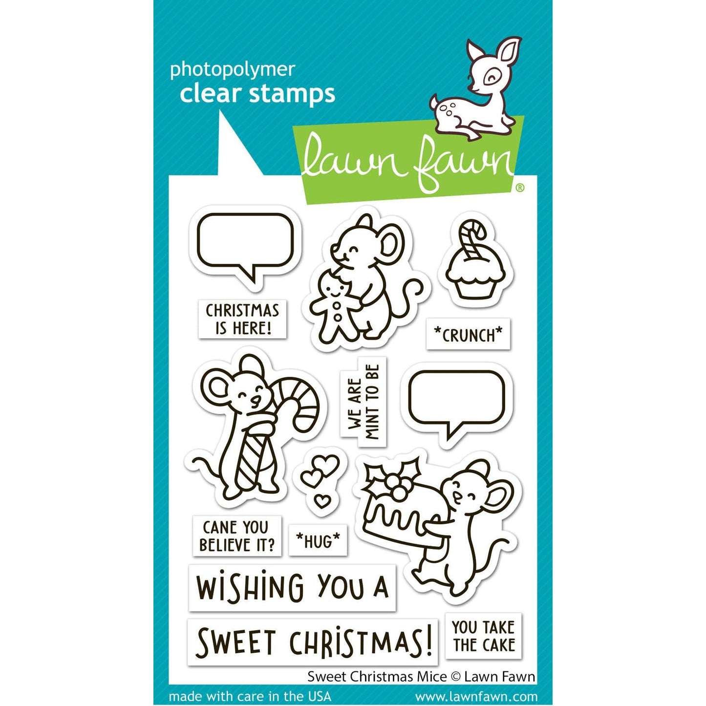 Lawn Fawn Clear Stamps - Sweet Christmas Mice