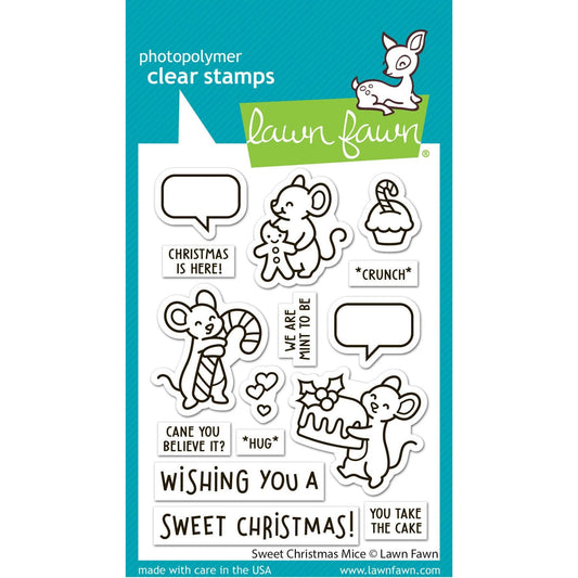 Lawn Fawn Clear Stamps - Sweet Christmas Mice