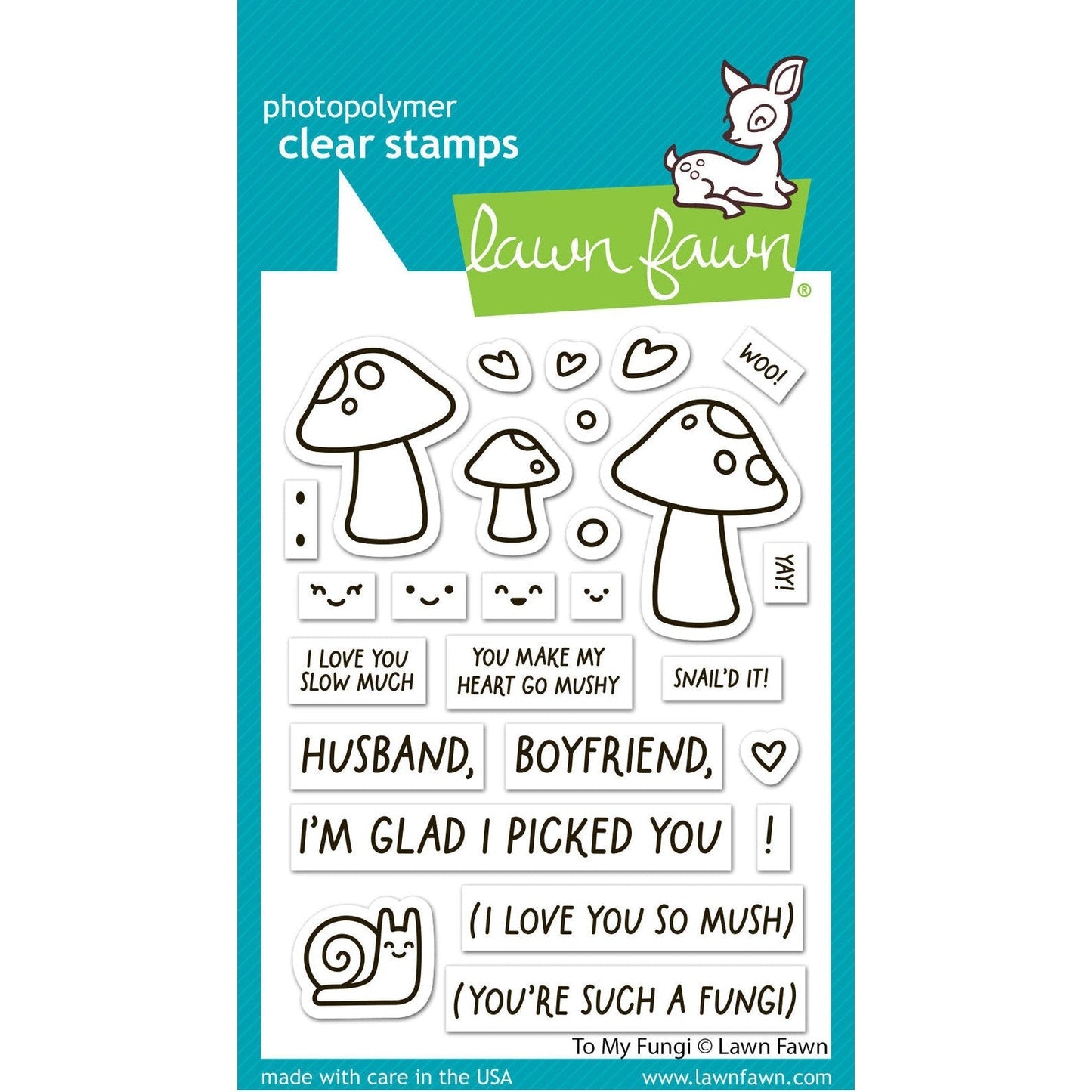 Lawn Fawn Clear Stamps - To My Fungi