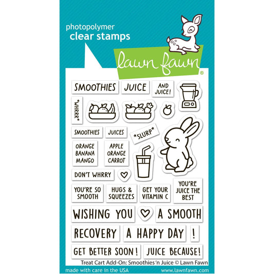 Lawn Fawn Clear Stamps - Treat Cart Add-On: Smoothies 'N Juice