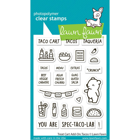 Lawn Fawn Clear Stamps - Treat Cart Add-On: Tacos