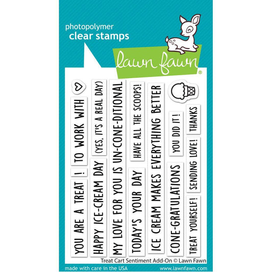 Lawn Fawn Clear Stamps - Treat Cart Sentiment Add-On