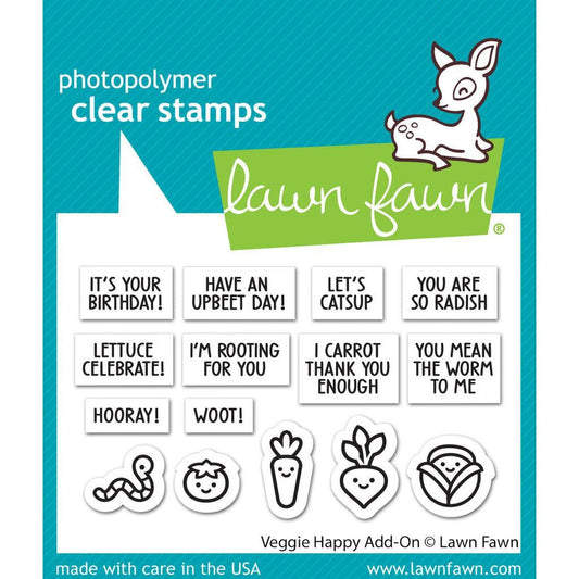 Lawn Fawn Clear Stamps - Veggie Happy Add-On