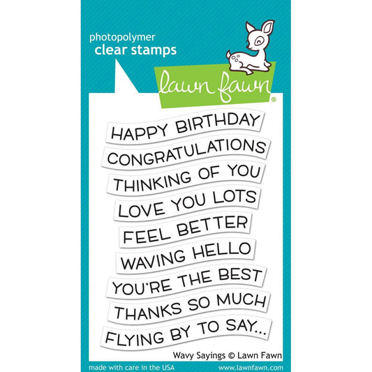 Lawn Fawn Clear Stamps - Wavy Sayings