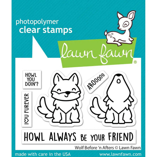 Lawn Fawn Clear Stamps - Wolf Before 'N Afters